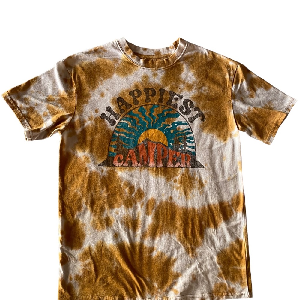 Women Size S graphic T-shirt. Fifth Sun. Excellent condition. Happiest Camper.